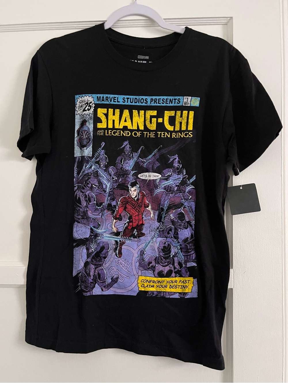 Marvel Shang-Chi Graphic Tee - Black with Yellow & Purple Print